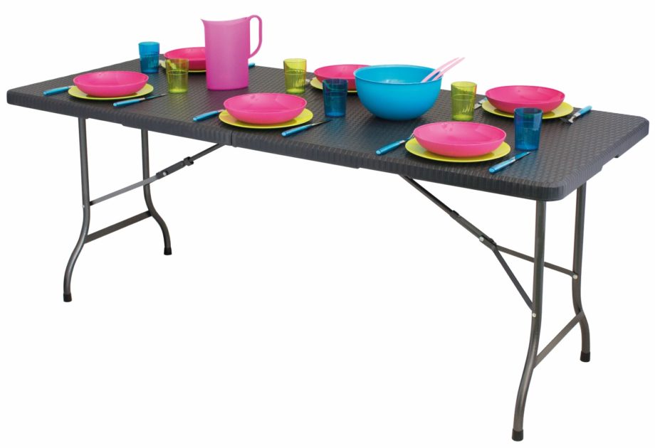 eurotrail pavilion party tafel rotan-look