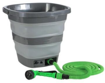 Eurotrail Afspuitset opvouwbaar, slang/douchekop, oplaadbaar