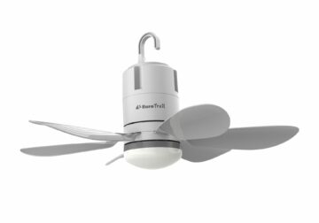 Eurotrail Plafondventilator m lamp/afstandsbediening oplaadbaar